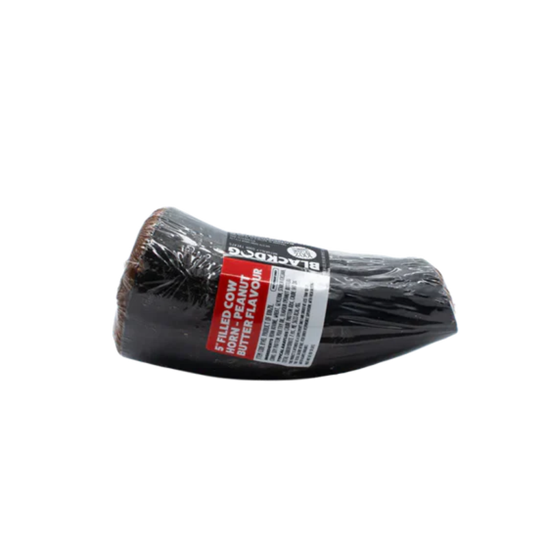 Black Dog Filled Cow Horn / Bone