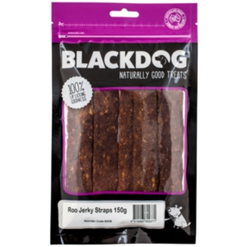 Black Dog Roo Jerky Straps 150gm