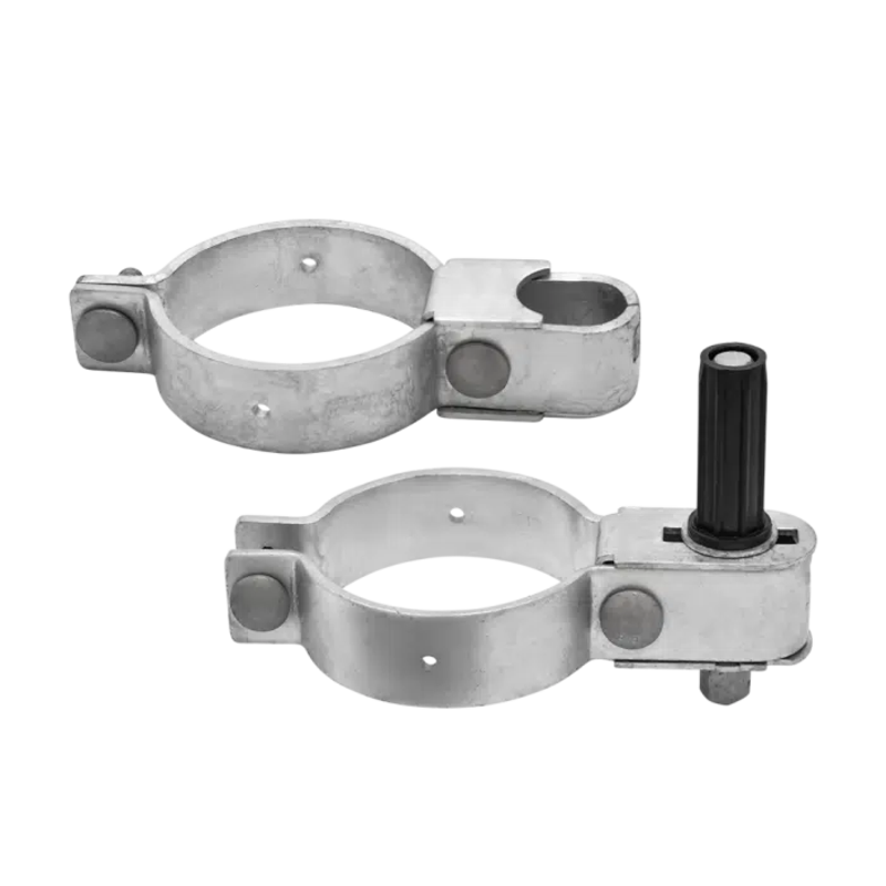 Bolt on Adjustable Round Post Hinge Set