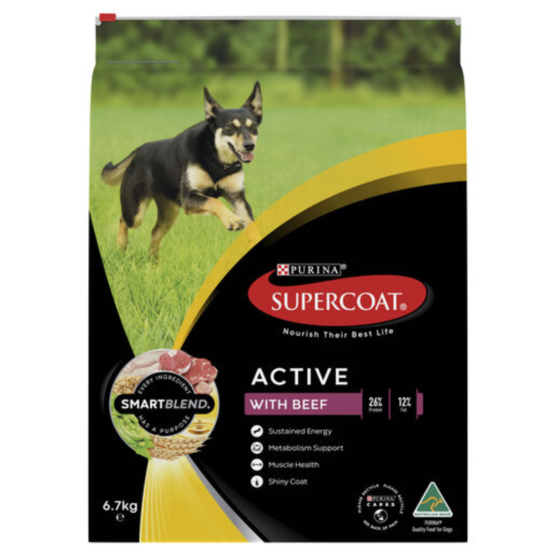 Supercoat Adult Active Beef 18kg