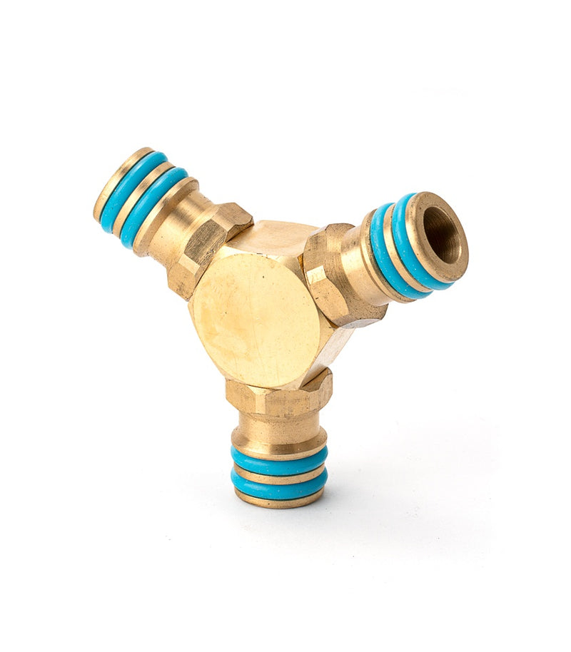 12mm Brass 3 way coupling