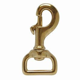 Square Eye w/swivel 15mm Brass Snap