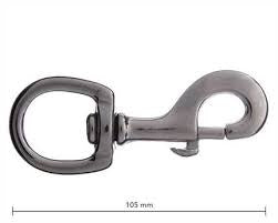 Round Swivel Eye Snaphook NP 25mm