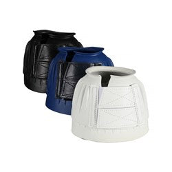 Ribbed Bell Boots Leather Velcro