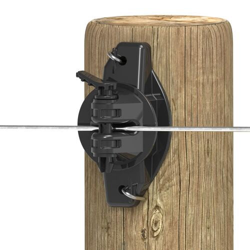 Wood Post Equine Pinlock Insulator Black Pack 25