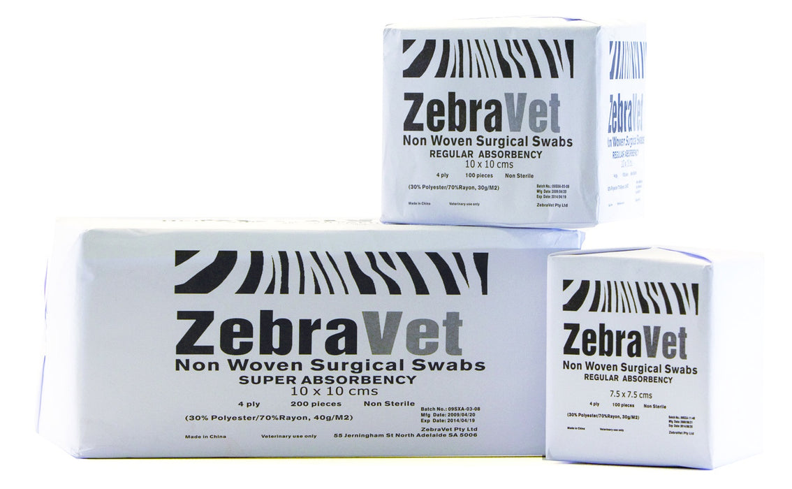 Gauze Swabs Non Woven 7.5cm x 7.5cm Box 100