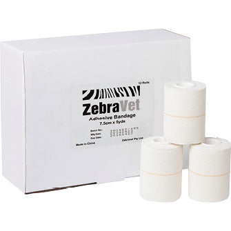 ZebraVet White Adhesive Bandage 2.4m length